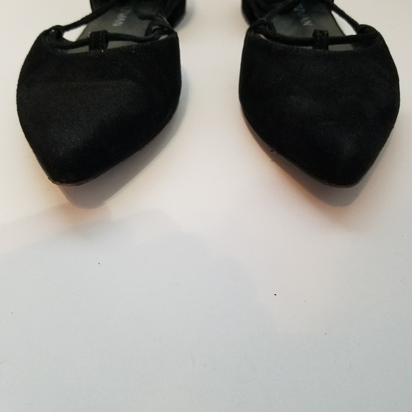 Stuart Weitzman 5.5 Gilligan Suede Lace Up Flats - Picture 4 of 12